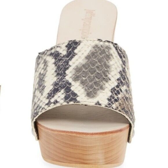 Jeffrey Campbell Dlight Clogs Snakeskin Mules Heels Chunky Boho Slides Size 9 - Picture 7 of 7